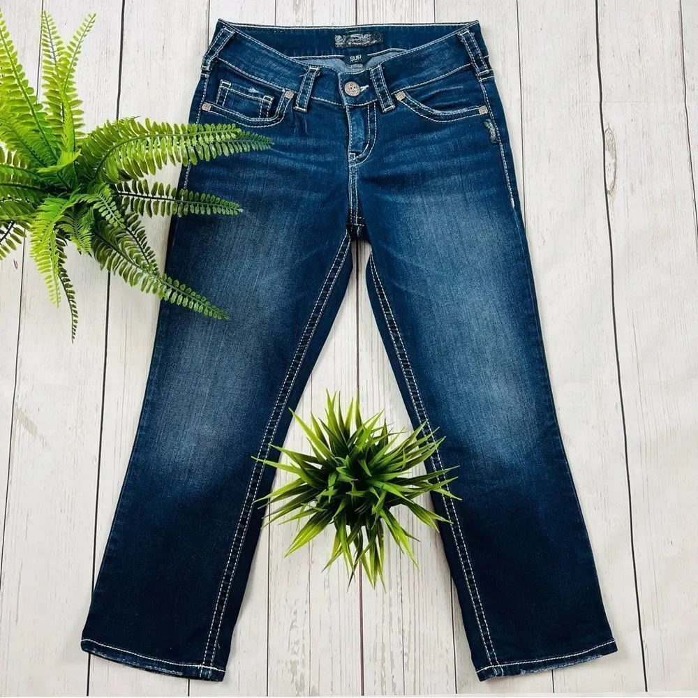 Silver Suki Mid Capri Jeans Size 28